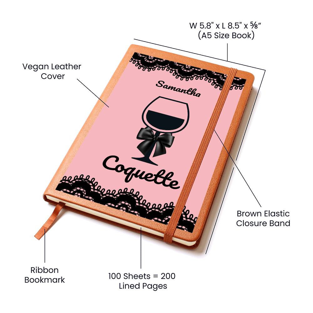 Coquette Wine Journal ,Wine Tasting Guide, Cottage Core Wine Cellar Log, Tasting Journal, Personalized Notebook