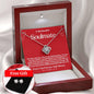 To My Beautiful Soulmate Love Knot Necklace and Free Gift Earrings