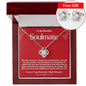 To My Beautiful Soulmate Love Knot Necklace and Free Gift Earrings