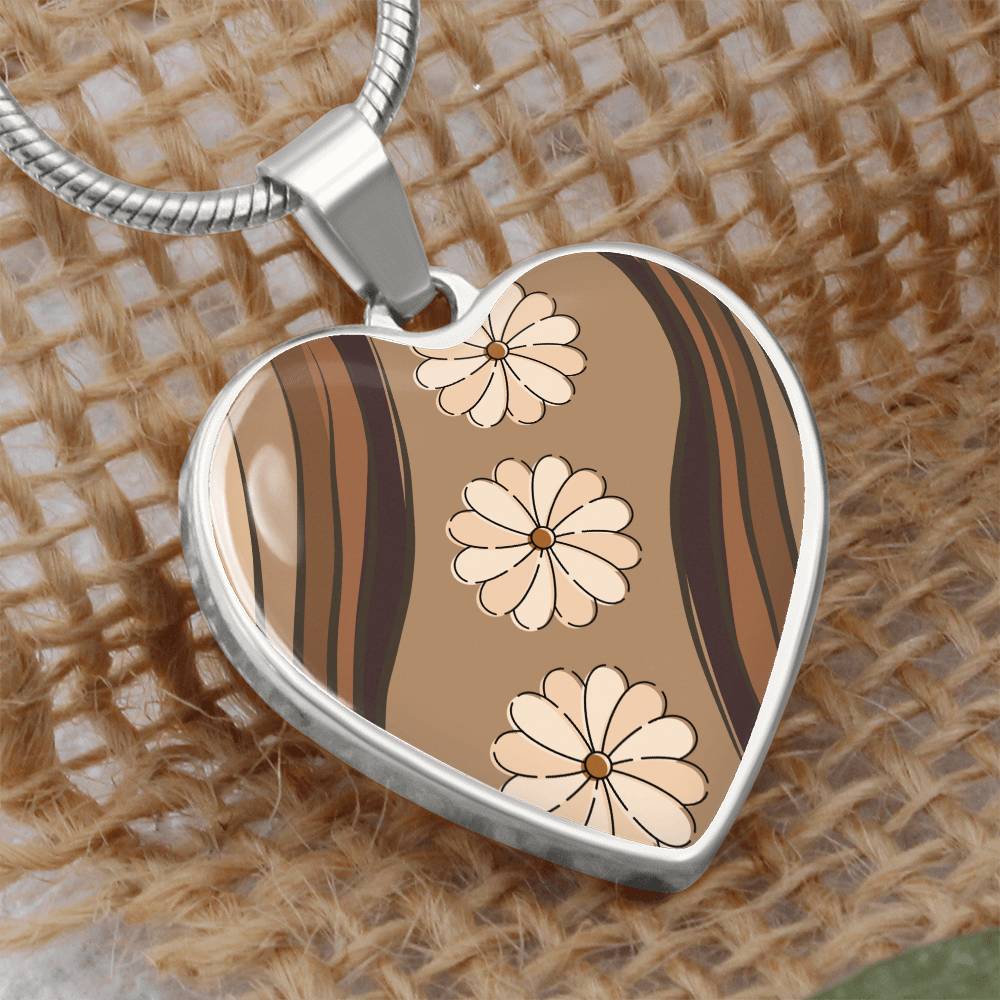 Daisy Waves Heart Luxury Necklace