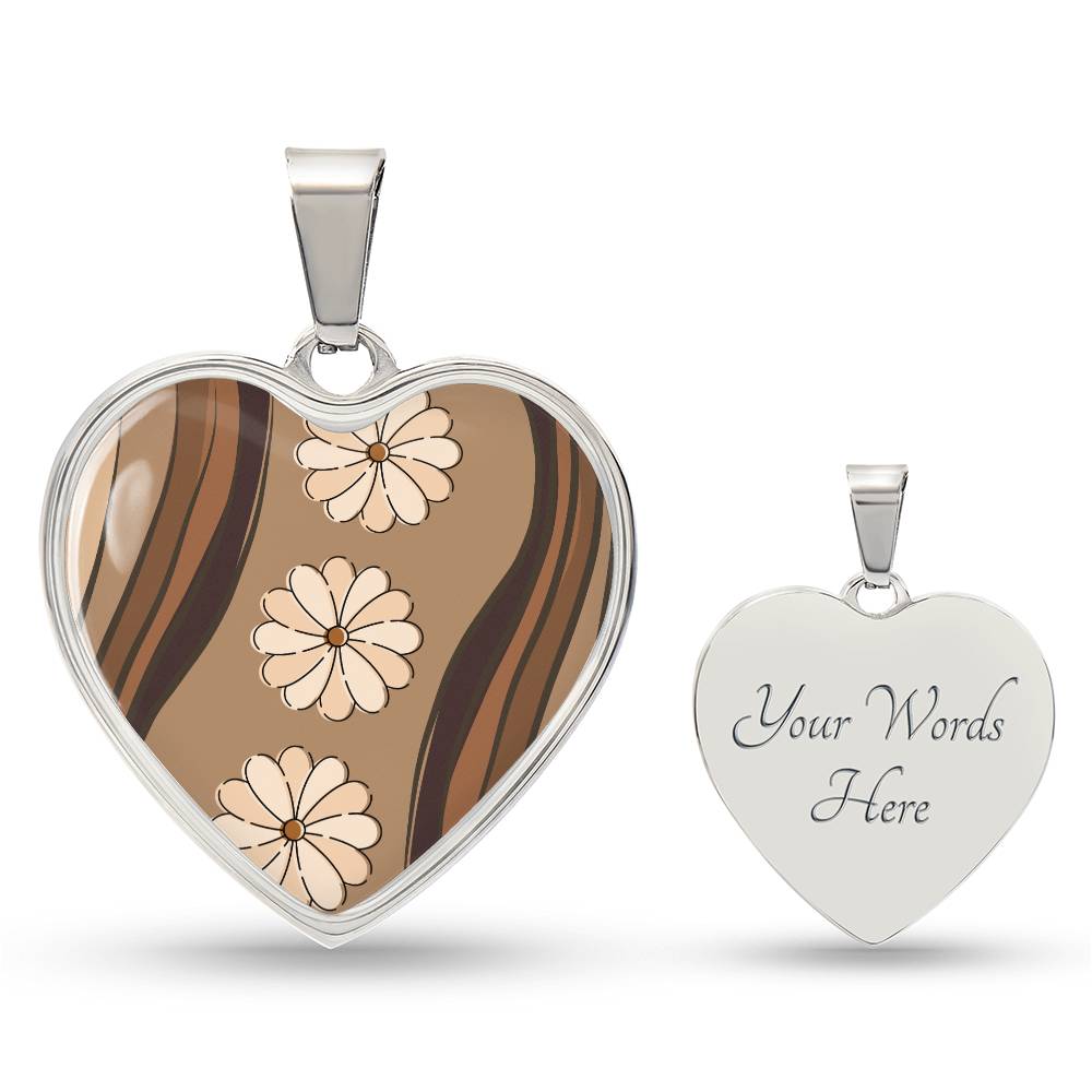 Daisy Waves Heart Luxury Necklace