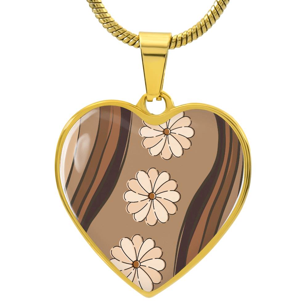 Daisy Waves Heart Luxury Necklace