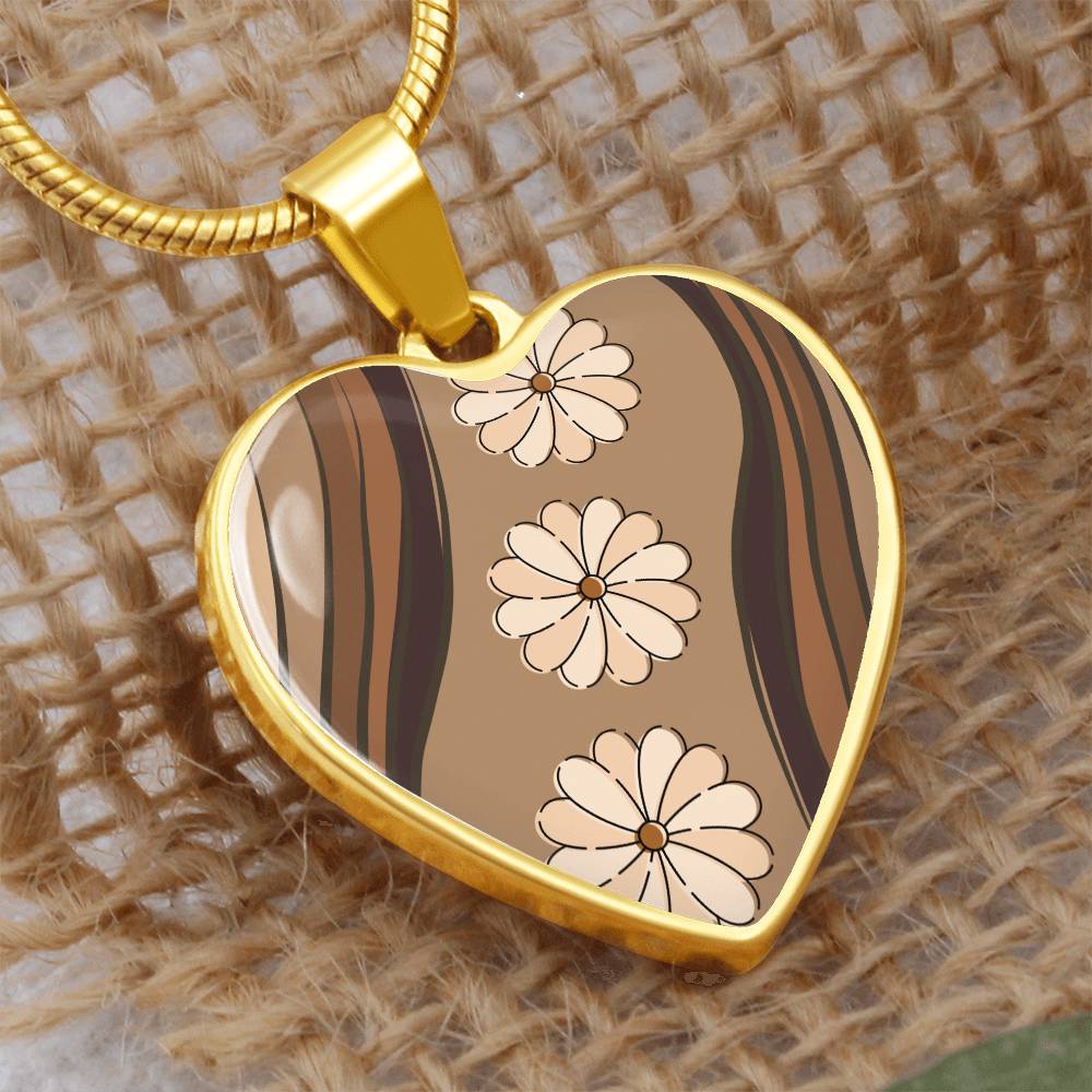 Daisy Waves Heart Luxury Necklace