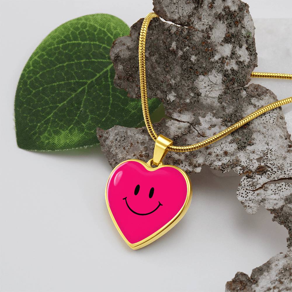 Pink Smiley Face Luxury Necklace