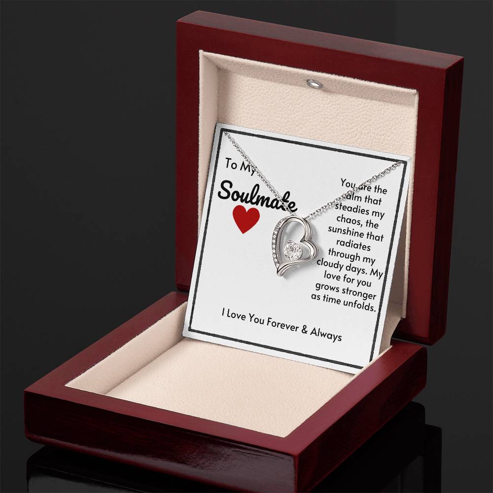 Soulmate Heart Necklace-My Love Grows Stronger