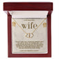 Wife Solid Gold & Diamond Double Heart Necklace- You Complete Me