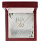 Wife Solid Gold And Diamond Double Heart Necklace
