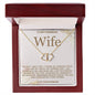 Wife Solid Gold & Diamond Double Heart Necklace-I Found My Missing Piece