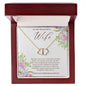 Wife Solid Gold & Diamond Double Heart Necklace
