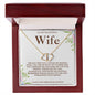 Wife Solid Gold & Diamond Heart Necklace -Remember Whose Queen You Are And Straighten Your Crown