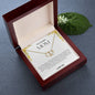 To My Amazing Mom Solid Yellow Gold & Diamond Hearts Necklace