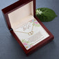 Wife Solid Gold & Diamond Double Heart Necklace