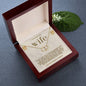 Wife Solid Gold & Diamond Double Heart Necklace- You Complete Me