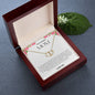 To My Amazing Mom Solid Yellow Gold & Diamond Hearts Necklace