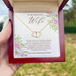 Wife Solid Gold & Diamond Double Heart Necklace
