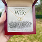 Wife Solid Gold & Diamond Double Heart Necklace-The Moment Our Eyes Met
