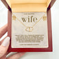 Wife Solid Gold & Diamond Double Heart Necklace- You Complete Me