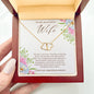 Wife Solid Gold & Diamond Double Heart Necklace