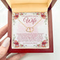 Wife Solid Gold & Diamond Double Heart Necklace