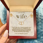 Wife Solid Gold & Diamond Double Heart Necklace- You Complete Me