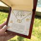 Wife Solid Gold And Diamond Double Heart Necklace
