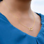 Wife Solid Gold & Diamond Double Heart Necklace-I Found My Missing Piece
