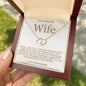 Wife Solid Gold & Diamond Double Heart Necklace-I Found My Missing Piece