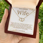 Wife Solid Gold & Diamond Double Heart Necklace-I Found My Missing Piece