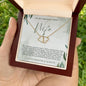 Wife Solid Gold And Diamond Double Heart Necklace