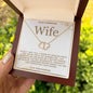 Wife Solid Gold & Diamond Double Heart Necklace-I Found My Missing Piece