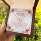 Wife Solid Gold & Diamond Double Heart Necklace