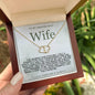 Wife Solid Gold & Diamond Double Heart Necklace-The Moment Our Eyes Met