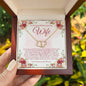 Wife Solid Gold & Diamond Double Heart Necklace