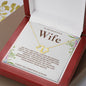 Wife Solid Gold & Diamond Heart Necklace -Remember Whose Queen You Are And Straighten Your Crown