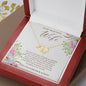 Wife Solid Gold & Diamond Double Heart Necklace