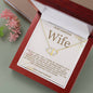 Wife Solid Gold & Diamond Double Heart Necklace-I Found My Missing Piece