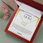To My Amazing Mom Solid Yellow Gold & Diamond Hearts Necklace