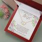 Wife Solid Gold & Diamond Double Heart Necklace