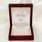Wife Solid Gold & Diamond Double Heart Necklace-I Found My Missing Piece