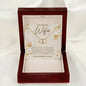 Wife Solid Gold And Diamond Double Heart Necklace