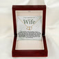 Wife Solid Gold & Diamond Double Heart Necklace-The Moment Our Eyes Met