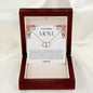 To My Amazing Mom Solid Yellow Gold & Diamond Hearts Necklace