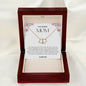 To My Amazing Mom Solid Yellow Gold & Diamond Hearts Necklace