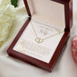 Wife Solid Gold And Diamond Double Heart Necklace