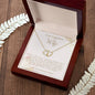 Wife Solid Gold And Diamond Double Heart Necklace