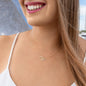 Wife Solid Gold & Diamond Double Heart Necklace