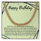 Happy Birthday Cuban Link Chain Necklace