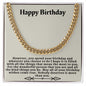 Happy Birthday Cuban Link Chain