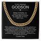 To Godson from God Parent Cuban Link Chain