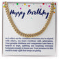Happy Birthday Cuban Link Chain